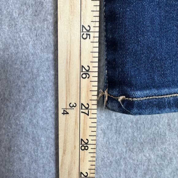 American Eagle Mid-Rise Jeans WMNS 4 Blue Denim Distressed Next Level Stretch - Picture 11 of 12